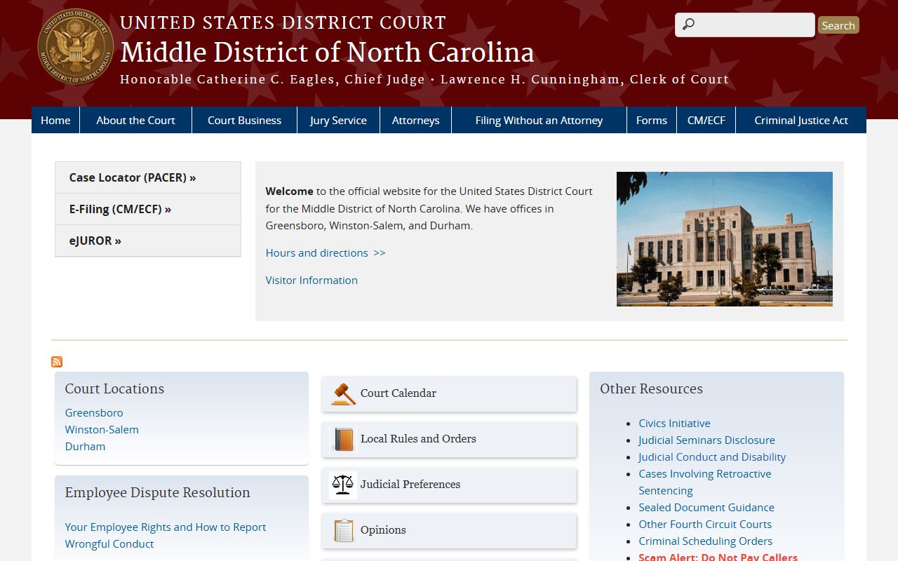 Stanly County Superior Court federal district court distinction