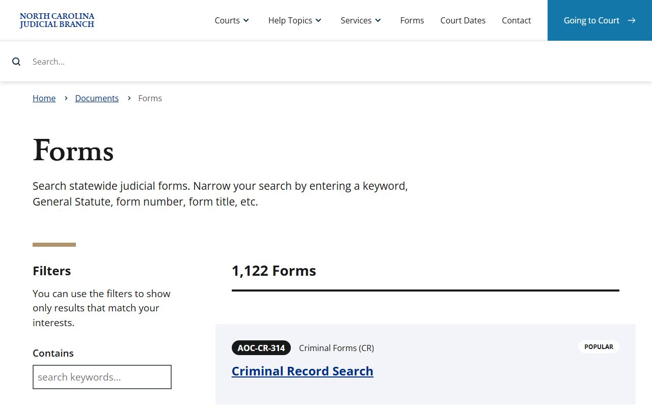 Stanly County probate records statewide judicial forms search